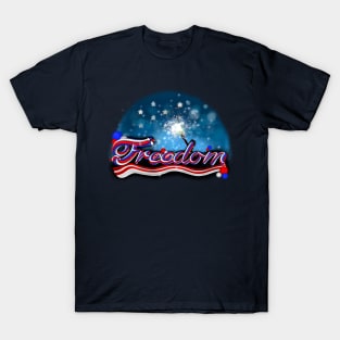 Freedom Starry Sky with Sparkler T-Shirt